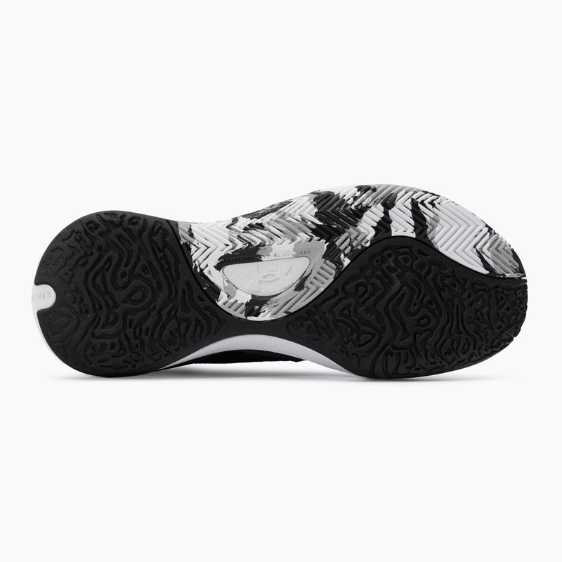 Under Armour Lockdown 6 scarpe da basket da uomo bianco/grigio/nero 5