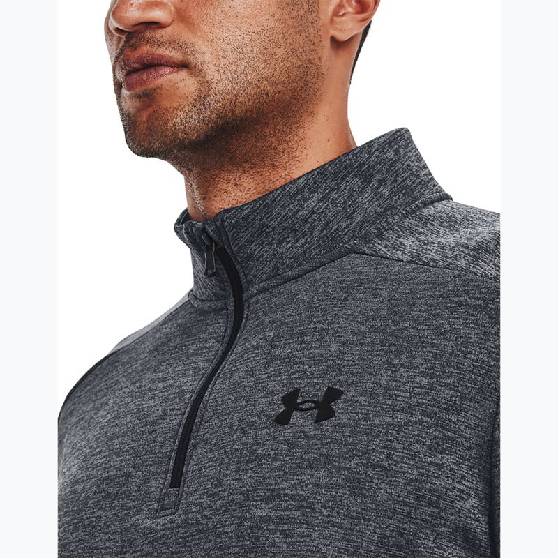 Under Armour Armour Fleece 1/4 Zip felpa da allenamento da uomo grigio pece/nero 4