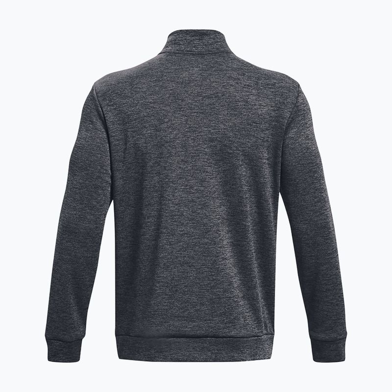 Under Armour Armour Fleece 1/4 Zip felpa da allenamento da uomo grigio pece/nero 6