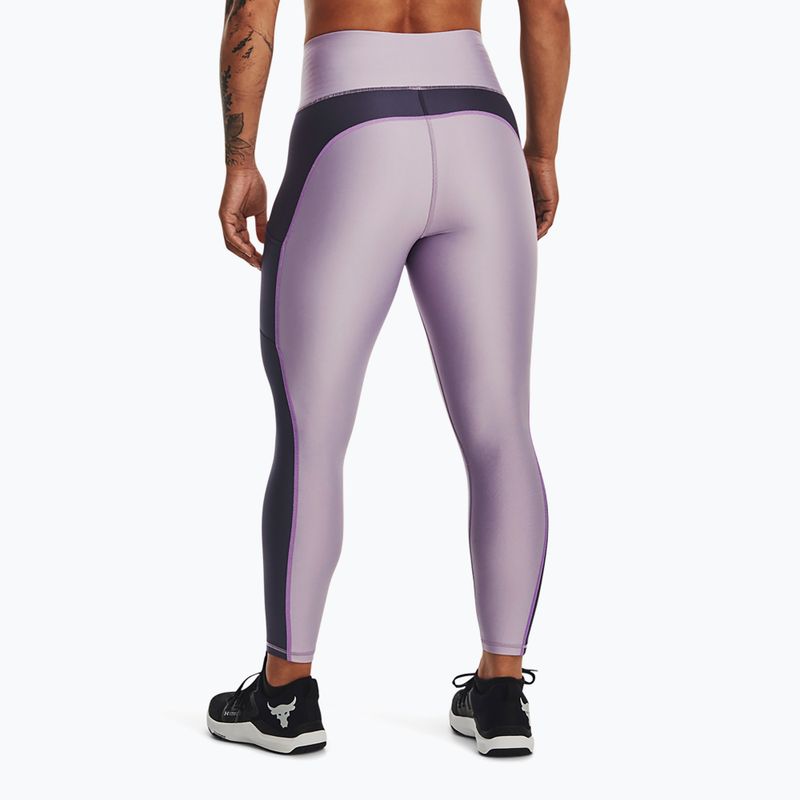 Leggings da allenamento donna Under Armour Project Rock HG Ankle purple luxe 3