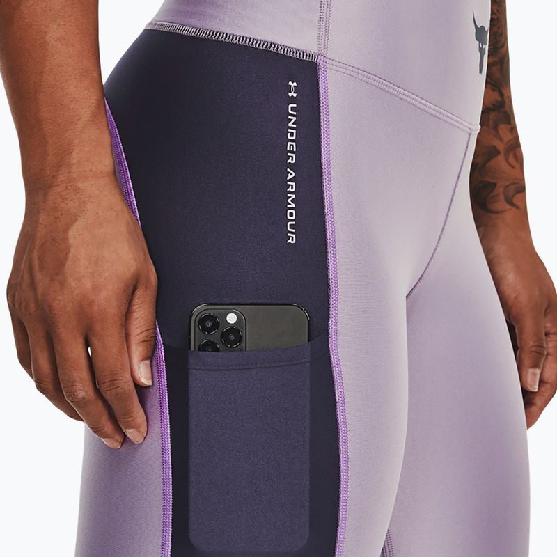 Leggings da allenamento donna Under Armour Project Rock HG Ankle purple luxe 4