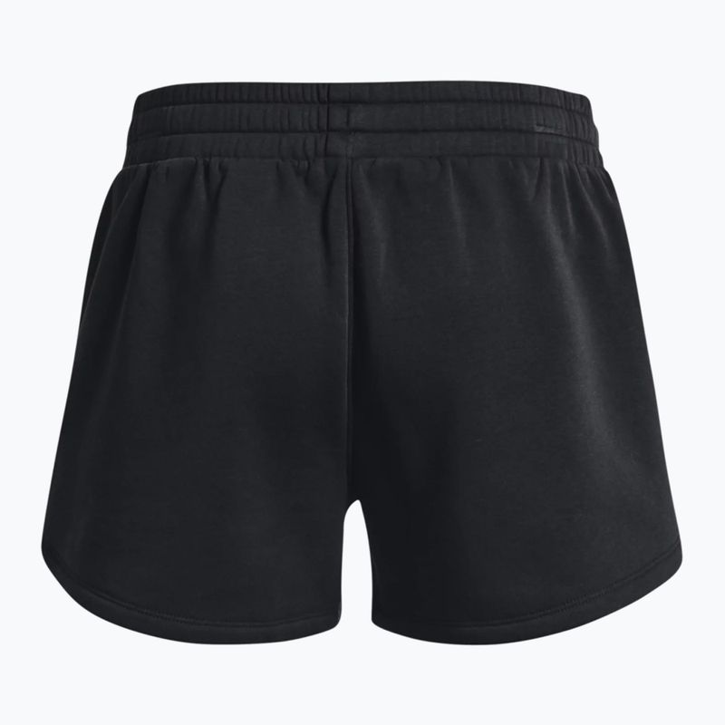 Pantaloncini da allenamento Under Armour Rival Fleece donna nero/bianco 4