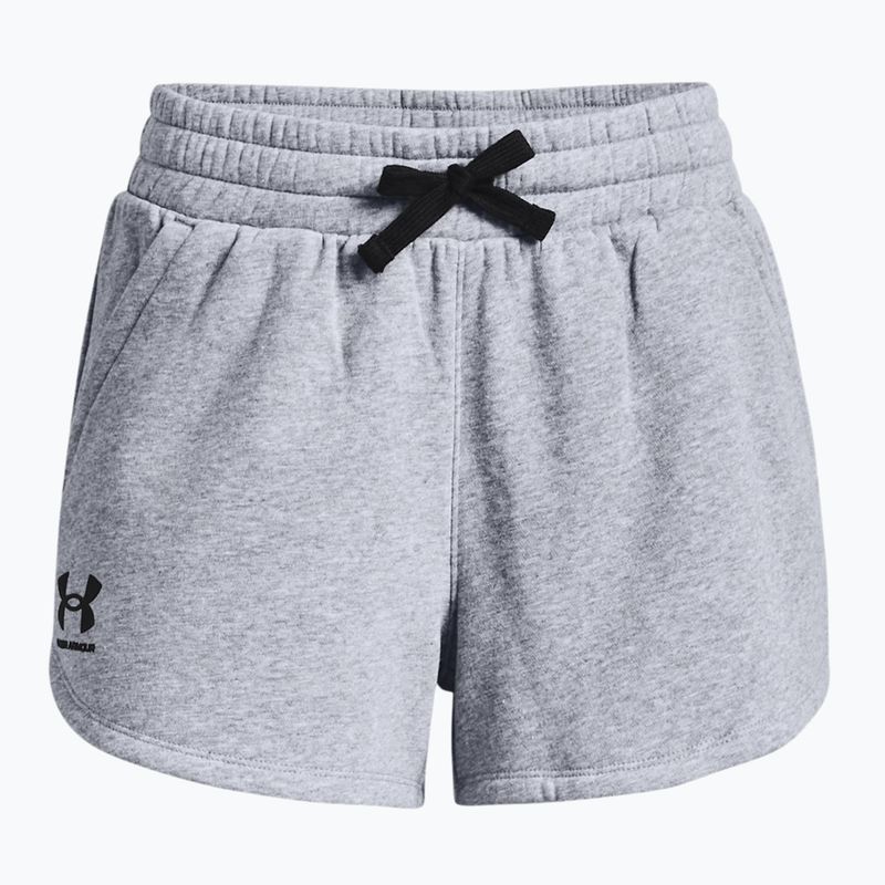 Pantaloncini da allenamento Under Armour Rival Fleece steel medium heather/nero da donna 3