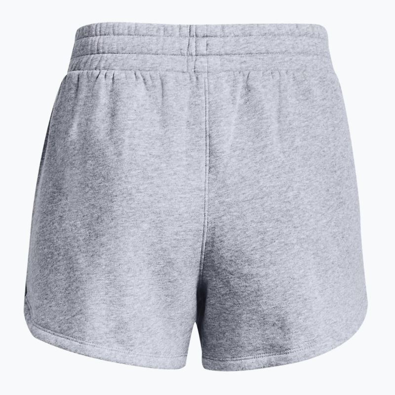 Pantaloncini da allenamento Under Armour Rival Fleece steel medium heather/nero da donna 4
