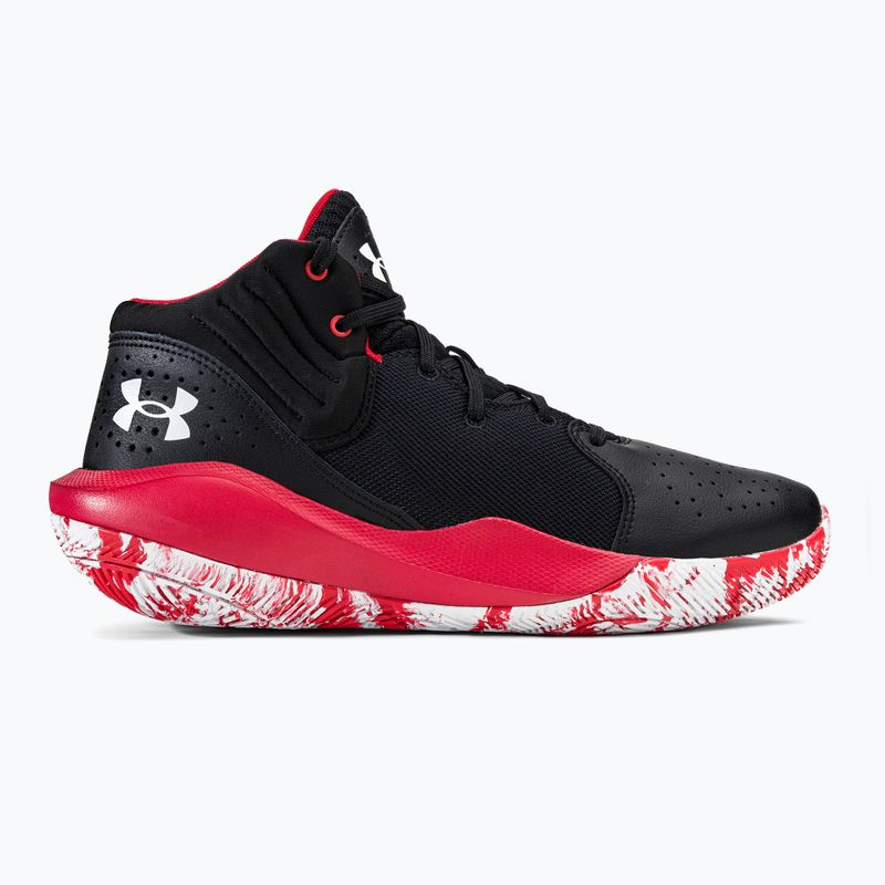 Under Armour Jet '21 scarpe da basket uomo nero/rosso/bianco 2