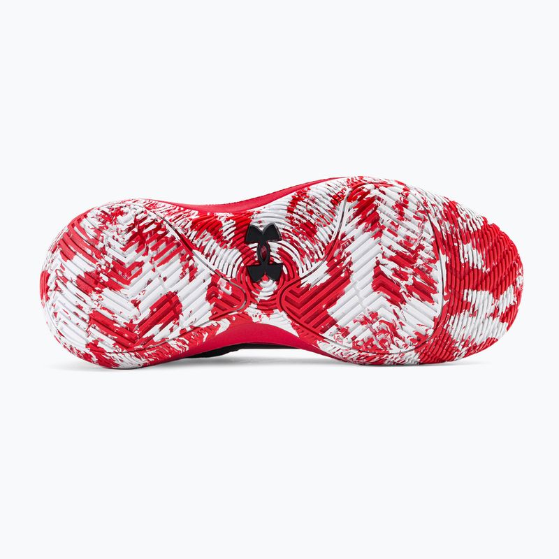 Under Armour Jet '21 scarpe da basket uomo nero/rosso/bianco 4