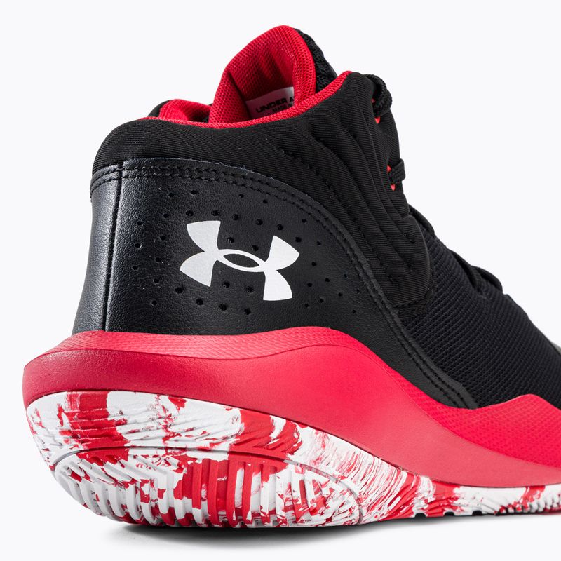 Under Armour Jet '21 scarpe da basket uomo nero/rosso/bianco 8