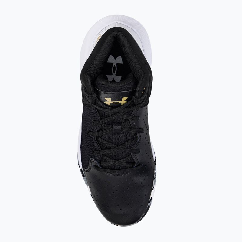 Under Armour Jet '21 scarpe da basket uomo nero/bianco/oro metallico 6