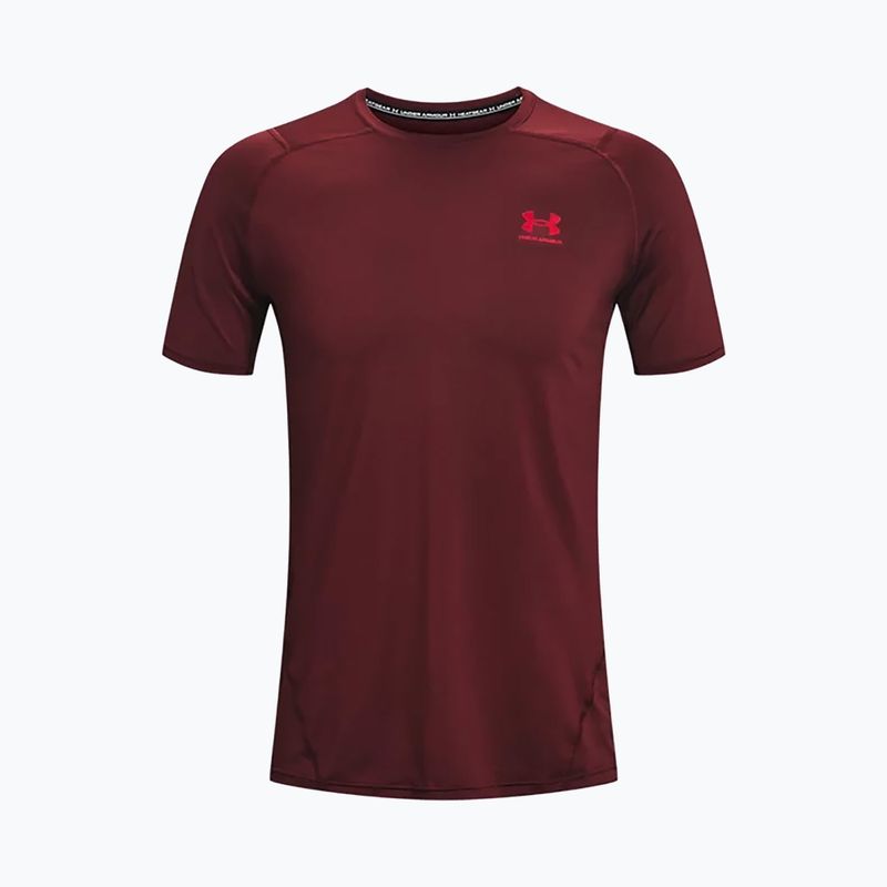 Maglia da allenamento Under Armour UA Hg Armour Fitted da uomo rosso castagna/rosso radio