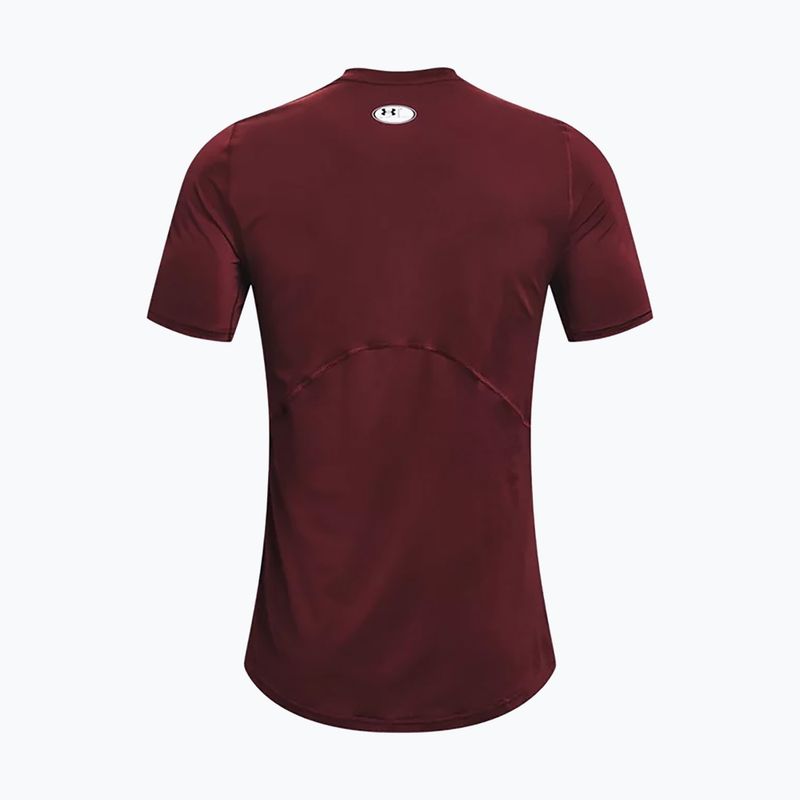 Maglia da allenamento Under Armour UA Hg Armour Fitted da uomo rosso castagna/rosso radio 2