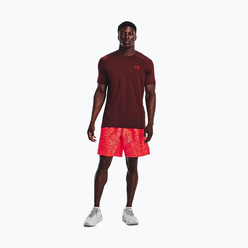 Maglia da allenamento Under Armour UA Hg Armour Fitted da uomo rosso castagna/rosso radio 5