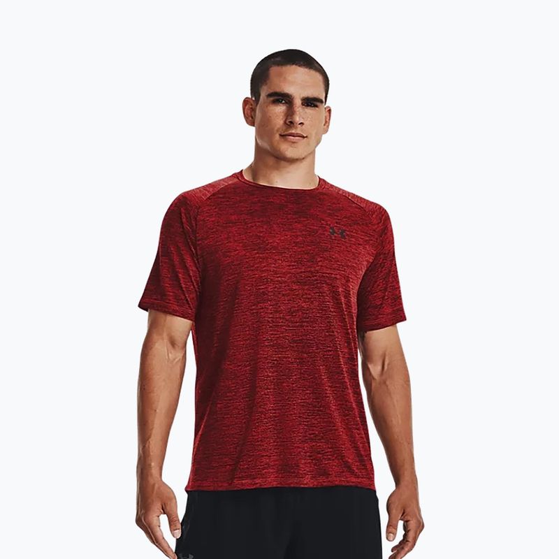 Maglietta da allenamento Under Armour Tech 2.0 bolt red/chestnut red/nero da uomo 3