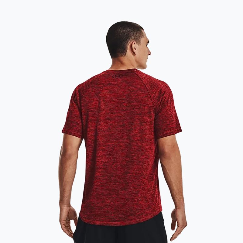 Maglietta da allenamento Under Armour Tech 2.0 bolt red/chestnut red/nero da uomo 4