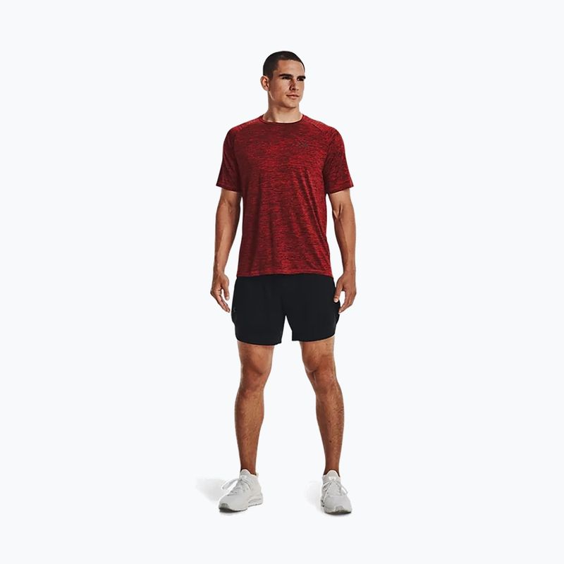 Maglietta da allenamento Under Armour Tech 2.0 bolt red/chestnut red/nero da uomo 5