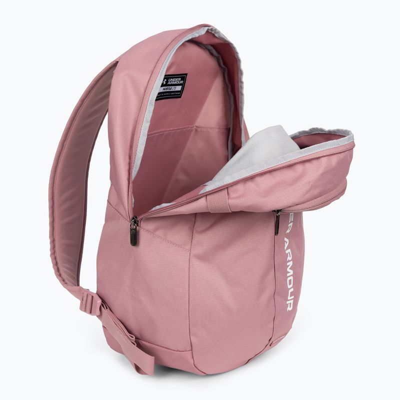 Zaino Under Armour Hustle Lite 24 l elisir rosa/elisir rosa/bianco urban 4