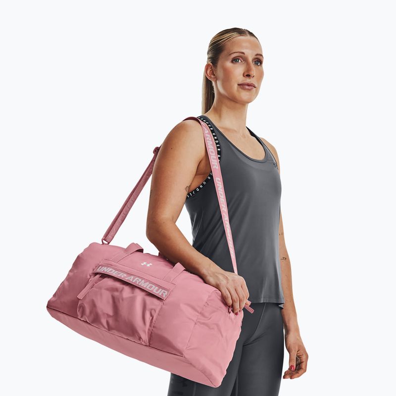 Under Armour Favorite Duffle 30 l rosa elisir/bianco borsa da allenamento da donna 7