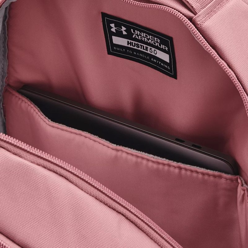 Zaino da città Under Armour Hustle 5.0 29 l elisir rosa/elisir rosa/oro metallico 3