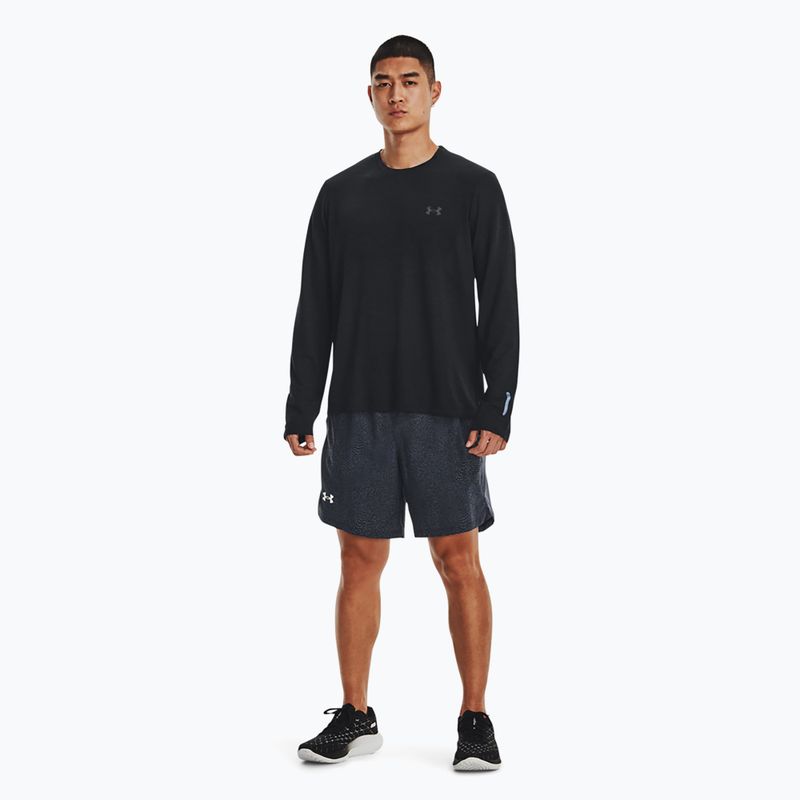 Under Armour Seamless Stride nero/riflettente da uomo a maniche lunghe per la corsa 2