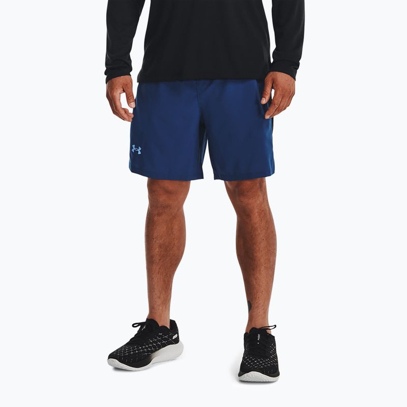 Under Armour Launch Sw 7'' pantaloncini da corsa da uomo blu miraggio/nero/riflettente