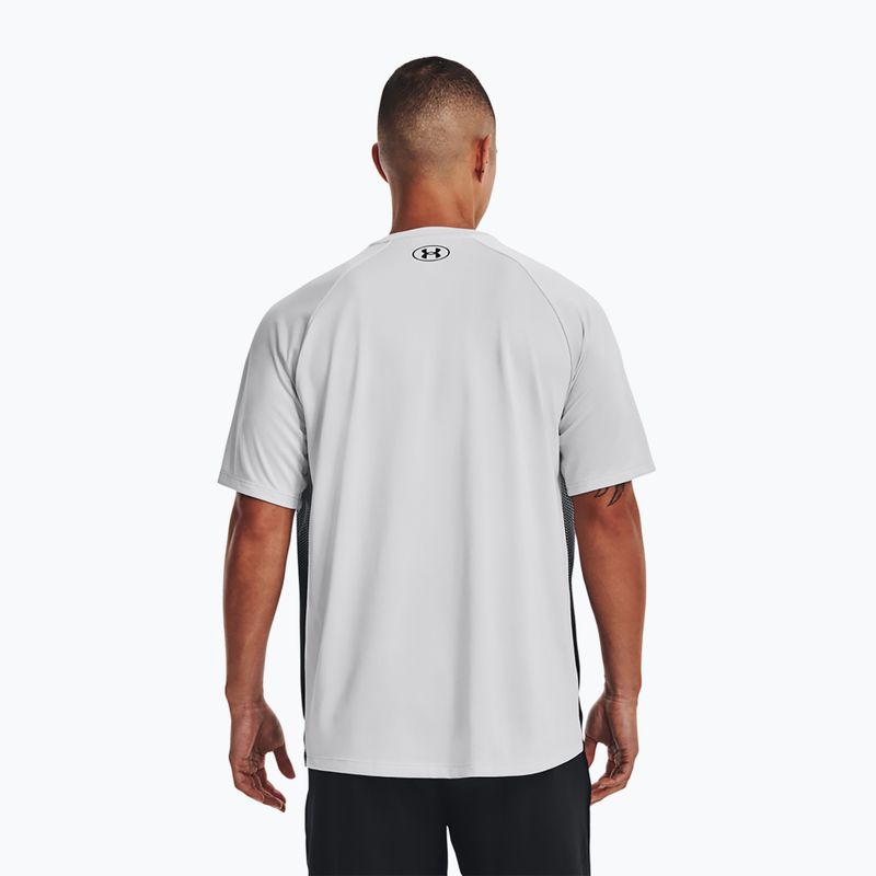 Maglietta da allenamento Under Armour Tech Fade halo grigio/nero/nero da uomo 3
