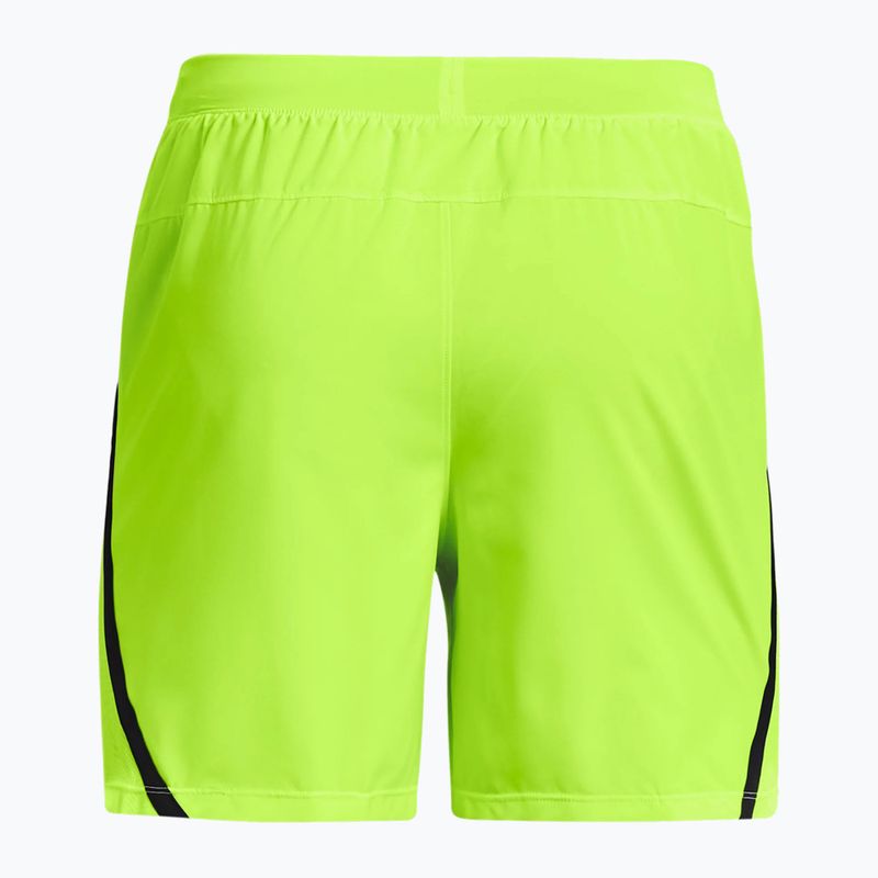 Pantaloncini da corsa Under Armour Launch Sw 5'' uomo lime surge/nero/riflettente 4