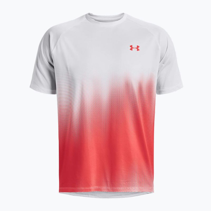 Maglietta da allenamento Under Armour Tech Fade bianco/vermiglio da uomo 3