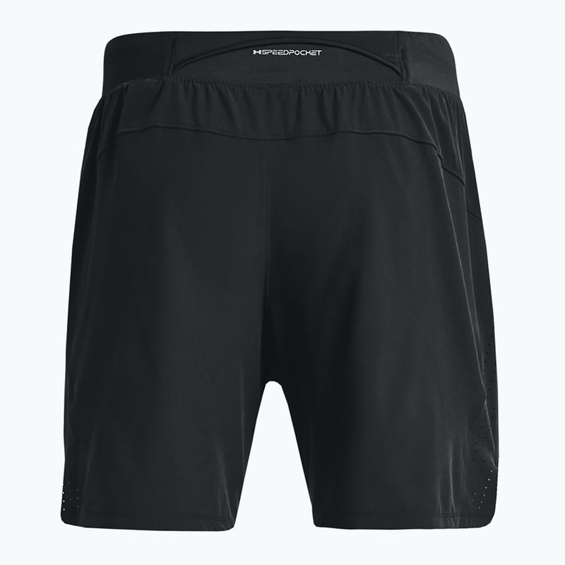 Pantaloncini da corsa Under Armour Launch Pro 7" uomo nero/nero/riflettente 6