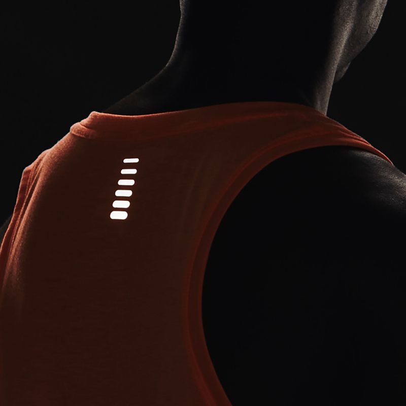 Canotta da corsa Under Armour Streaker Singlet arancione/arancione/riflettente per uomo 3