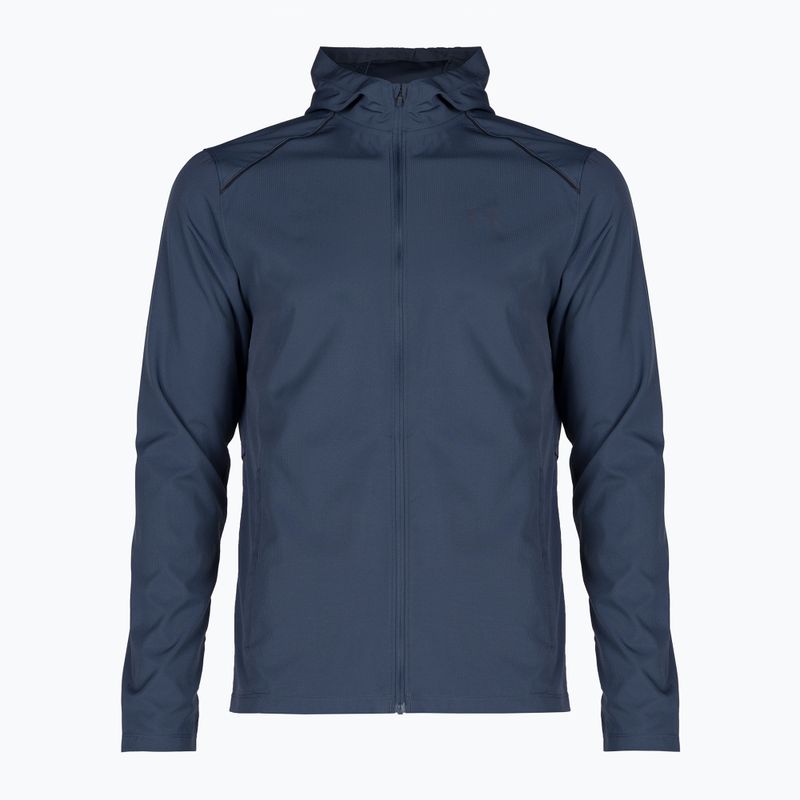 Under Armour Storm Run Uomo Giacca da corsa con cappuccio grigio acquazzone/blu porto/riflettente