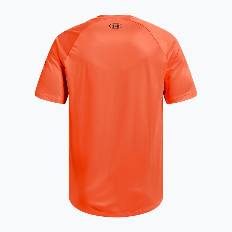 Maglietta da allenamento Under Armour Tech Fade arancione/downpour grigio/downpour grigio da uomo 4