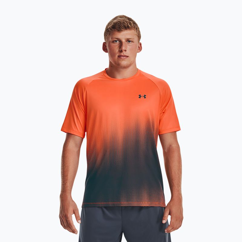 Maglietta da allenamento Under Armour Tech Fade arancione/downpour grigio/downpour grigio da uomo