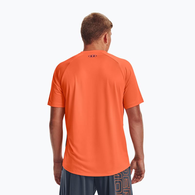 Maglietta da allenamento Under Armour Tech Fade arancione/downpour grigio/downpour grigio da uomo 2