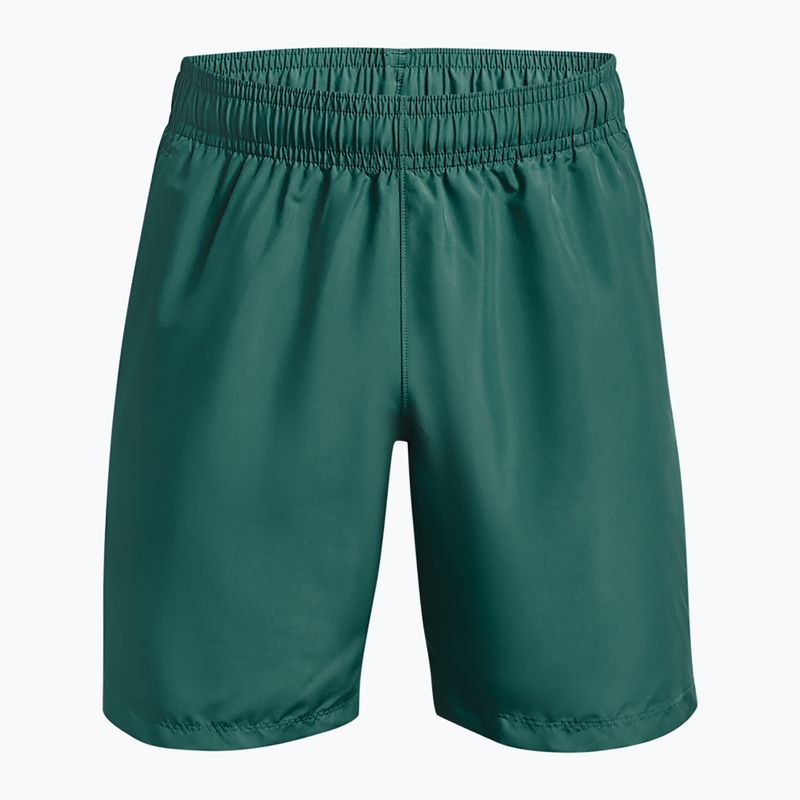 Pantaloncini da allenamento Under Armour Woven Graphic coastal bianco/verde da uomo 3