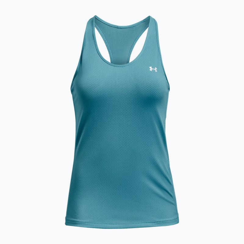 Canotta da allenamento Under Armour da donna HG Armour Racer Tank blu ghiacciaio/iridescente