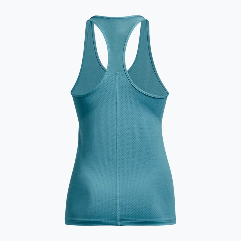 Canotta da allenamento Under Armour da donna HG Armour Racer Tank blu ghiacciaio/iridescente 2