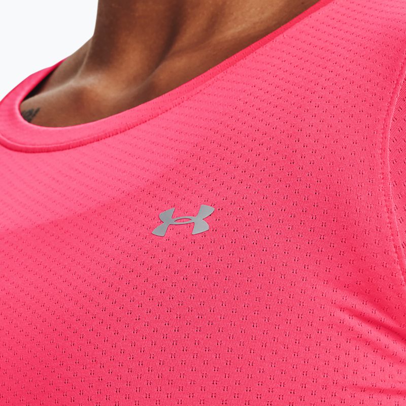 Maglietta da allenamento Under Armour da donna HG Armour rosa shock/argento metallico 4