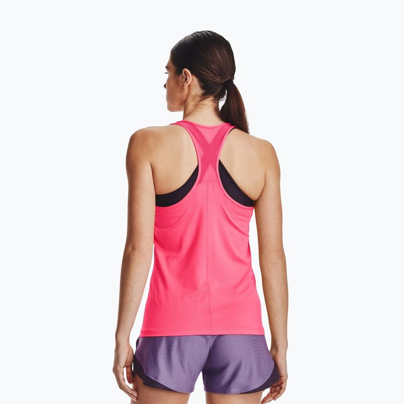 Canotta da allenamento Under Armour donna HG Armour Racer Tank rosa shock/iridescente 3