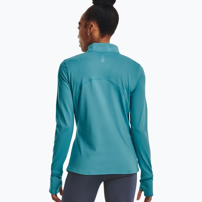 Felpa da running Under Armour Qualifier Run 2.0 1/2 Zip donna blu ghiacciaio/blu ghiacciaio/riflettente 2