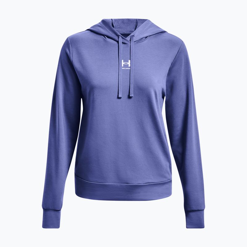 Under Armour donna Rival Terry Felpa con cappuccio blu baja/bianco 3