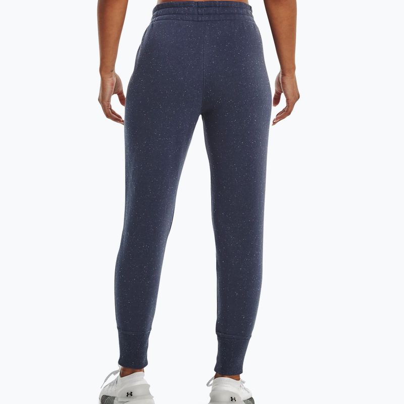 Pantaloni Under Armour Rival Fleece Joggers da donna, grigio/bianco/bianco, downpour 2
