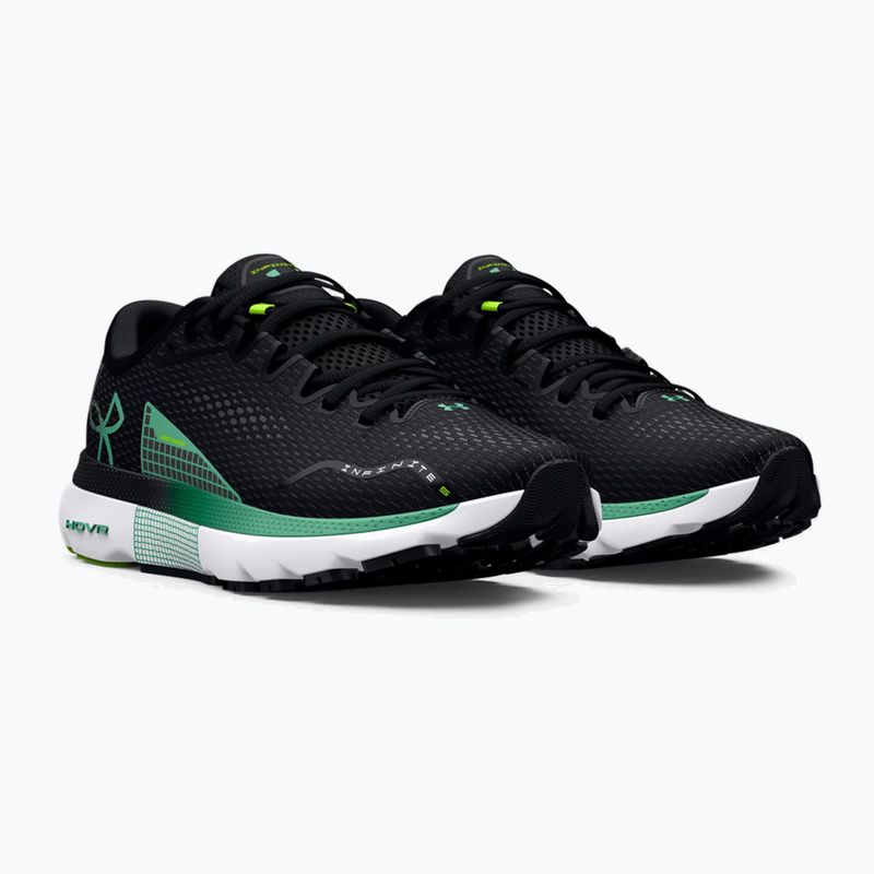 Under Armour Hovr Infinite 5 nero/bianco/verde brezza uomini scarpe da corsa 12