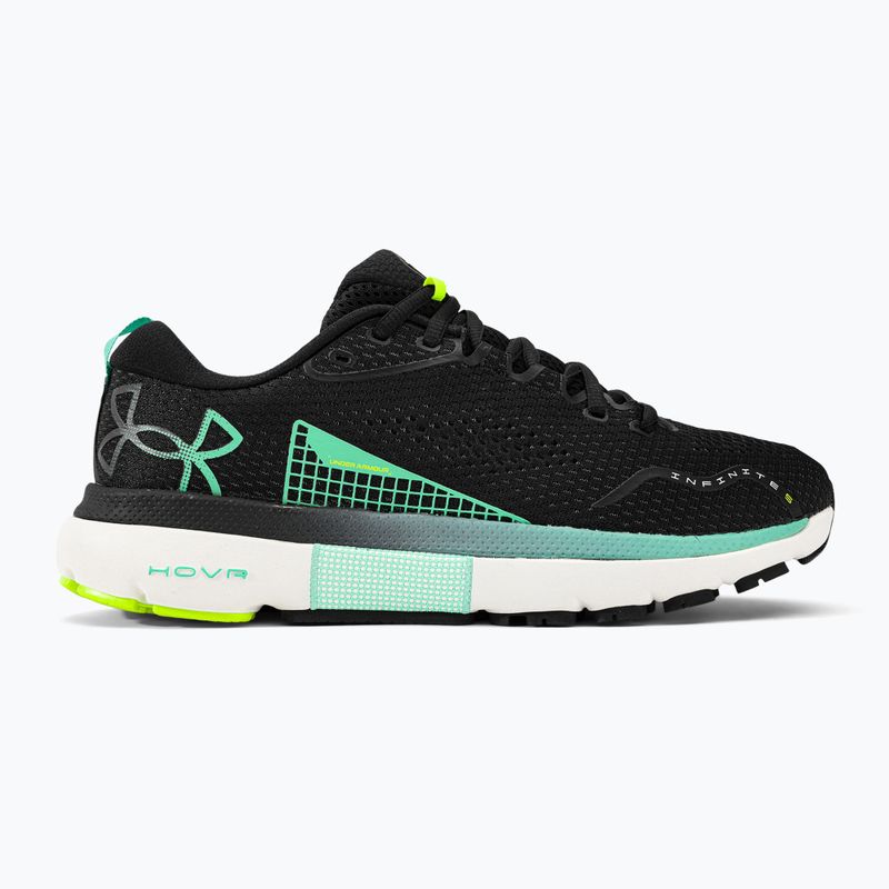 Under Armour Hovr Infinite 5 nero/bianco/verde brezza uomini scarpe da corsa 2