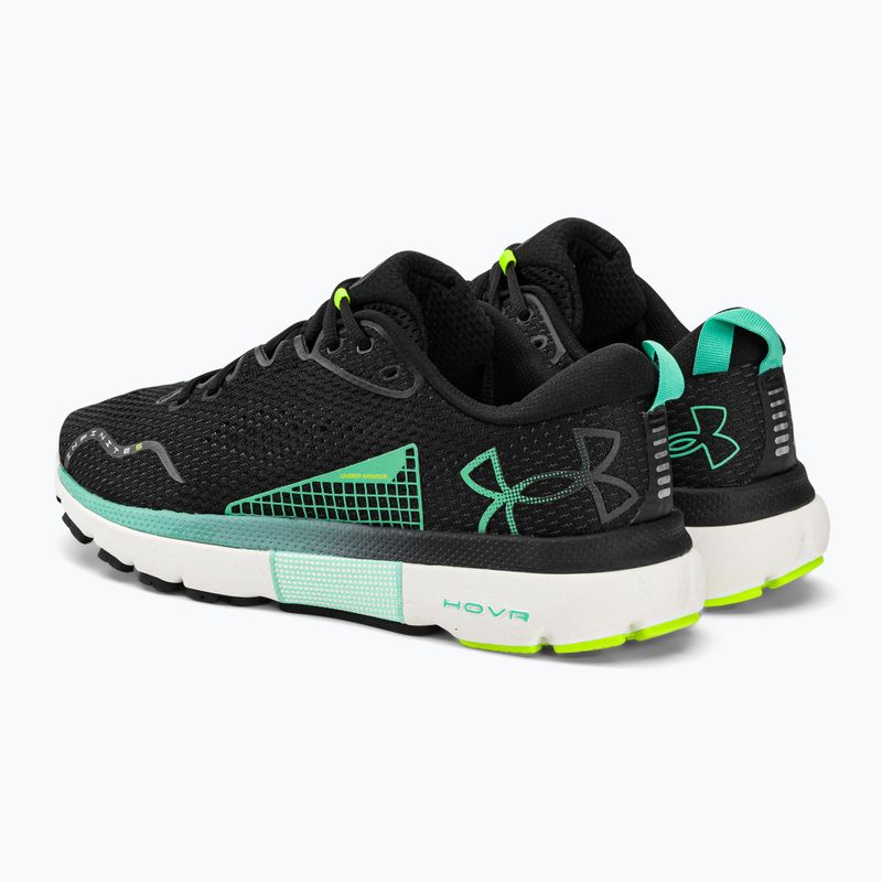 Under Armour Hovr Infinite 5 nero/bianco/verde brezza uomini scarpe da corsa 4