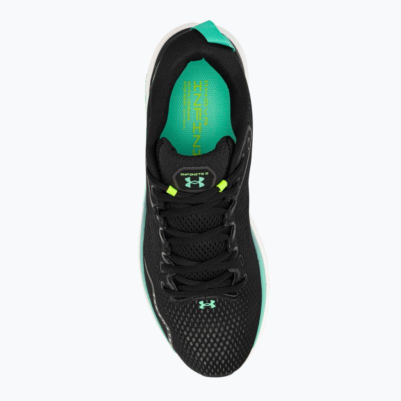 Under Armour Hovr Infinite 5 nero/bianco/verde brezza uomini scarpe da corsa 7