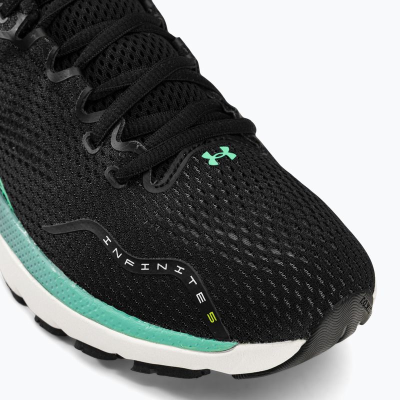 Under Armour Hovr Infinite 5 nero/bianco/verde brezza uomini scarpe da corsa 8