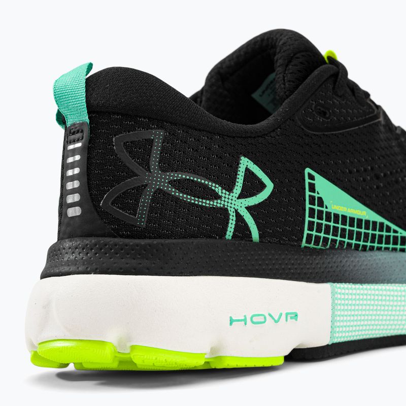 Under Armour Hovr Infinite 5 nero/bianco/verde brezza uomini scarpe da corsa 10