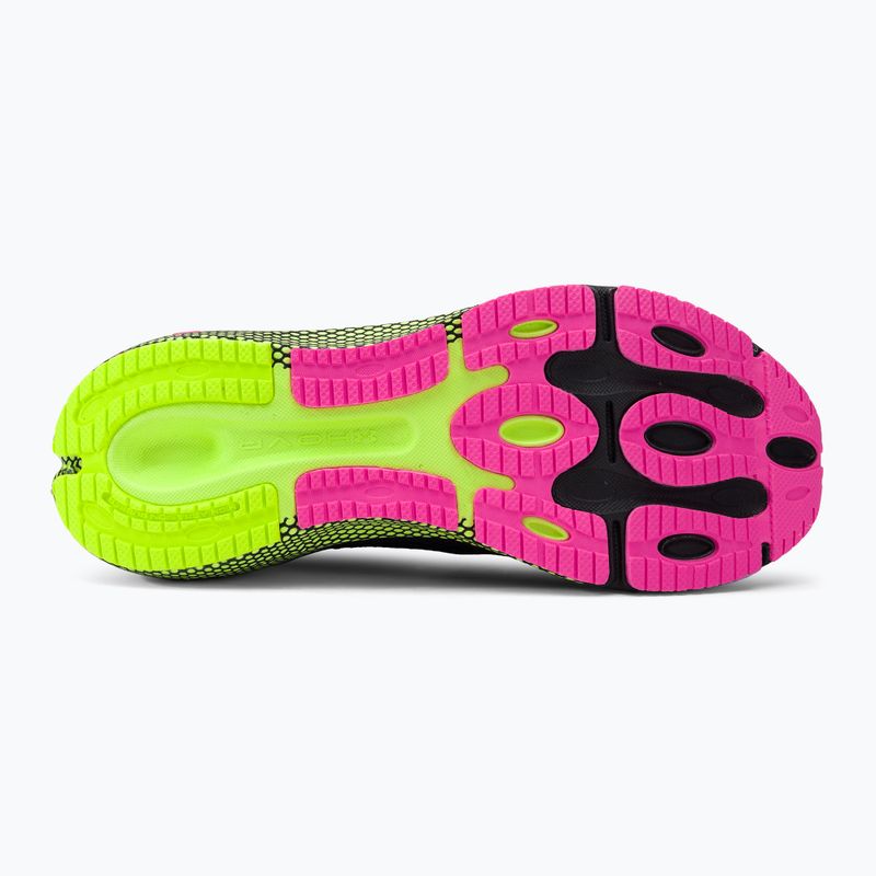 Under Armour Hovr Machina 3 uomini scarpe da corsa nero / lime surge / rosa ribelle 5