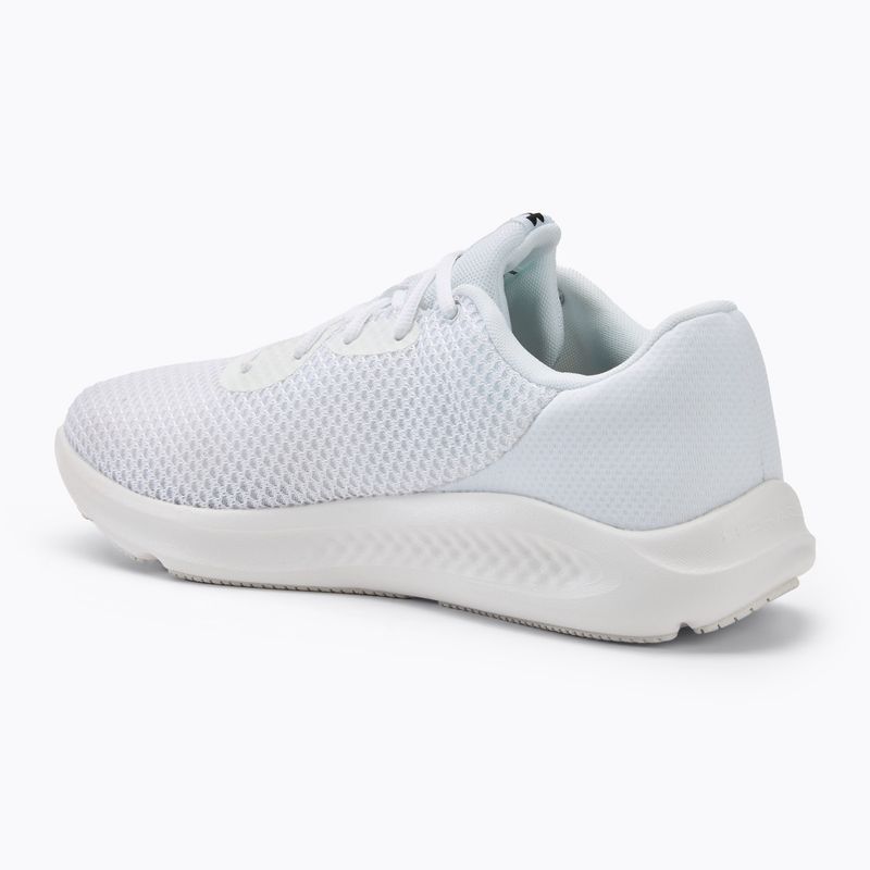 Under Armour Charged Pursuit 3 bianco/bianco/argento metallico, scarpe da corsa da uomo 3