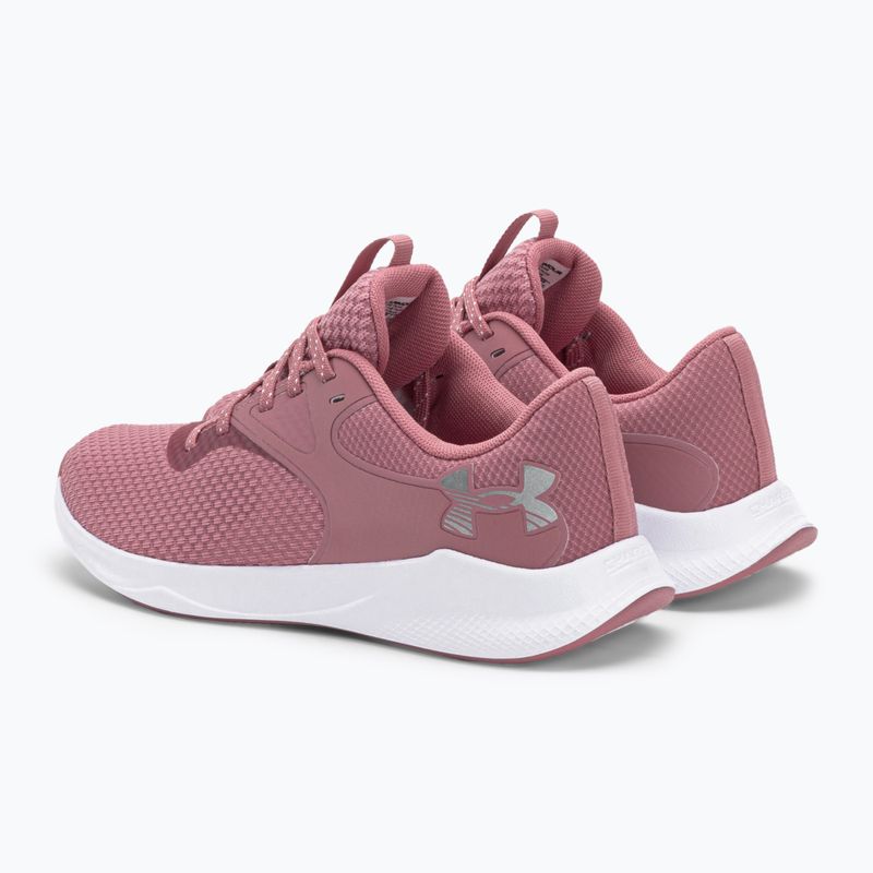 Scarpe da ginnastica da donna Under Armour W Charged Aurora 2 elisir rosa/elisir rosa/argento metallico 4