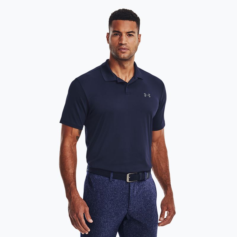Polo Under Armour Matchplay da uomo blu notte/grigio campo